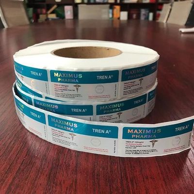 10ml注入のガラスびんの使用のためのロールによる注文の多彩な印刷のホログラムのSteriod 3x6 Cmレーザーのペーパー ガラスびんのラベル