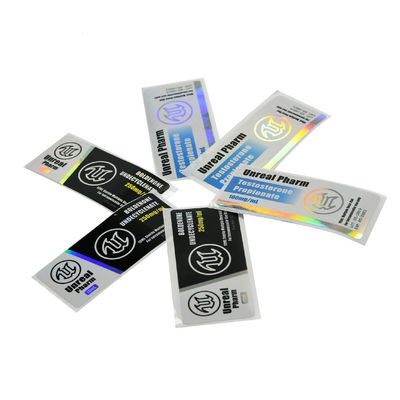 Primobolan 100mg/Mlのための強い付着力の25x60mmのホログラム10mlのガラスびんのラベル