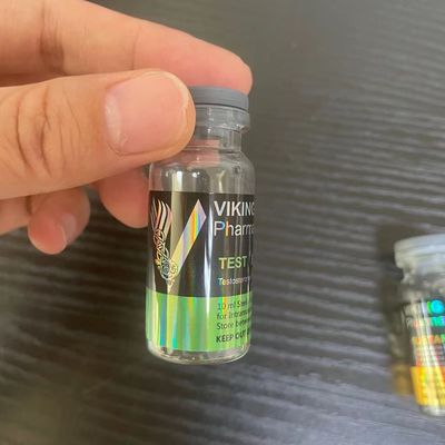 アート ペーパーCMYK色の薬剤のステロイドのガラスびんのラベルISOは承認した