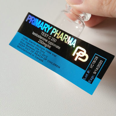 銀製の金ホイルPharmaはステロイドのガラスびんのラベルを等級別にする