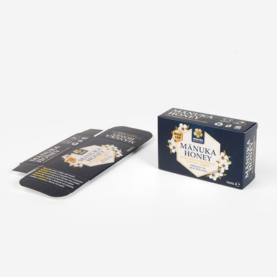 点の紫外線印刷を用いる黒いリサイクルされた300gsm化粧品の紙箱